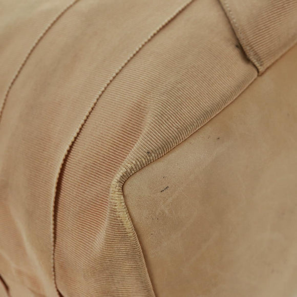 Salvatore Ferragamo Shoulder Bag Canvas Beige Gold Auth bs31859