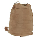 Salvatore Ferragamo Shoulder Bag Canvas Beige Gold Auth bs31859-1