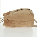 Salvatore Ferragamo Shoulder Bag Canvas Beige Gold Auth bs31859-4