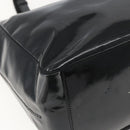 Salvatore Ferragamo Tote Bag Enamel Black Silver Auth bs31860-14