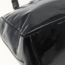 Salvatore Ferragamo Tote Bag Enamel Black Silver Auth bs31860-16