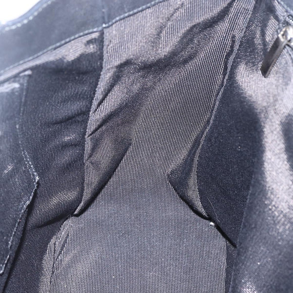 Salvatore Ferragamo Tote Bag Enamel Black Silver Auth bs31860