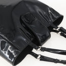 Salvatore Ferragamo Tote Bag Enamel Black Silver Auth bs31860-6