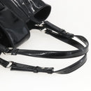 Salvatore Ferragamo Tote Bag Enamel Black Silver Auth bs31860-7