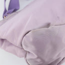 Salvatore Ferragamo Vala Hand Bag Nylon Purple Gold Auth bs31861-13