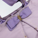 Salvatore Ferragamo Vala Hand Bag Nylon Purple Gold Auth bs31861-15