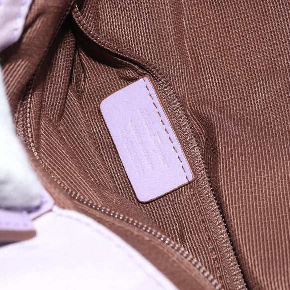 Salvatore Ferragamo Vala Hand Bag Nylon Purple Gold Auth bs31861