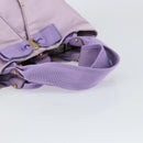 Salvatore Ferragamo Vala Hand Bag Nylon Purple Gold Auth bs31861-7
