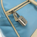 Miu Miu Handtas Leer Blauw Zilver Auth bs31862-10