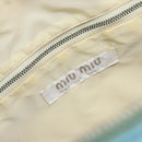 Miu Miu Handtas Leer Blauw Zilver Auth bs31862-18