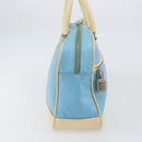 Miu Miu Handtas Leer Blauw Zilver Auth bs31862-3