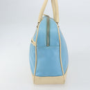 Miu Miu Handtas Leer Blauw Zilver Auth bs31862-4