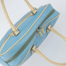 Miu Miu Handtas Leer Blauw Zilver Auth bs31862-6