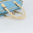 Miu Miu Handtas Leer Blauw Zilver Auth bs31862-7