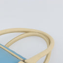 Miu Miu Handtas Leer Blauw Zilver Auth bs31862-8