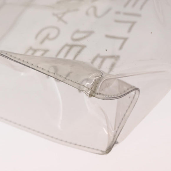 HERMES Vinyl Kelly Hand Bag Vinyl Clear Auth bs31863