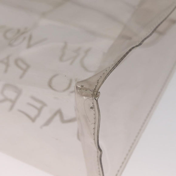 HERMES Vinyl Kelly Hand Bag Vinyl Clear Auth bs31863