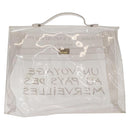 HERMES Vinyl Kelly Hand Bag Vinyl Clear Auth bs31863-3