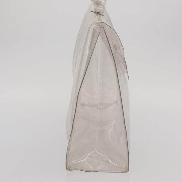 HERMES Vinyl Kelly Hand Bag Vinyl Clear Auth bs31863