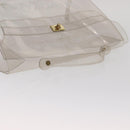 HERMES Vinyl Kelly Hand Bag Vinyl Clear Auth bs31863-6