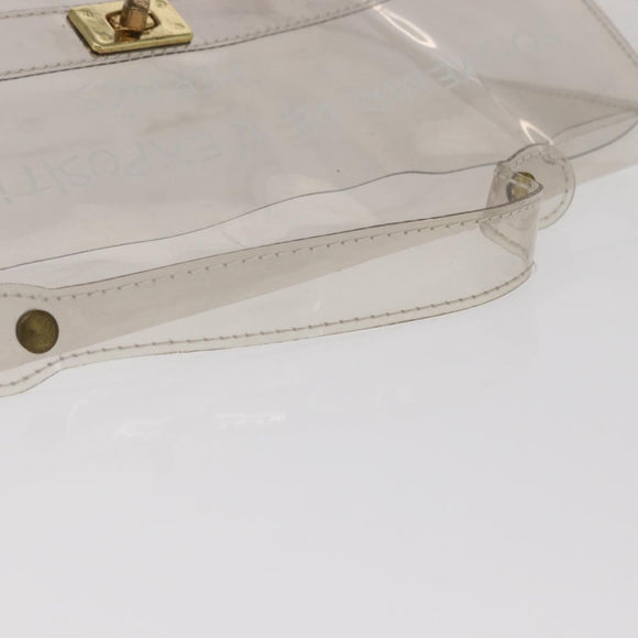 HERMES Vinyl Kelly Hand Bag Vinyl Clear Auth bs31863