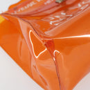 HERMES Vinyl Kelly Hand Bag Vinyl Orange Auth bs31864-14