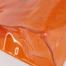 HERMES Vinyl Kelly Hand Bag Vinyl Orange Auth bs31864-16