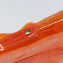 HERMES Vinyl Kelly Hand Bag Vinyl Orange Auth bs31864-10