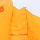 HERMES Vinyl Kelly Hand Bag Vinyl Orange Auth bs31864-18