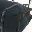 PRADA Tote Bag Nylon Leather Black Silver Auth bs31865-9