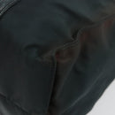 PRADA Tote Bag Nylon Leather Black Silver Auth bs31865-14