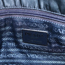 PRADA Tote Bag Nylon Leather Black Silver Auth bs31865-18