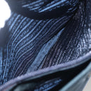 PRADA Tote Bag Nylon Leather Black Silver Auth bs31865-22