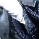 PRADA Tote Bag Nylon Leather Black Silver Auth bs31865-12