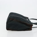 PRADA Tote Bag Nylon Leather Black Silver Auth bs31865-3