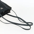 PRADA Tote Bag Nylon Leather Black Silver Auth bs31865-7