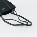 PRADA Tote Bag Nylon Leather Black Silver Auth bs31865-8