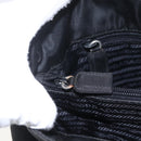 PRADA Tote Bag Nylon Black Silver Auth bs31866-10