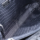 PRADA Tote Bag Nylon Black Silver Auth bs31866-11