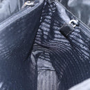 PRADA Tote Bag Nylon Black Silver Auth bs31866-19
