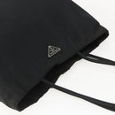 PRADA Tote Bag Nylon Black Silver Auth bs31866-6