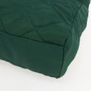 PRADA Chain Shoulder Bag Nylon Green Gold Auth bs31867-9