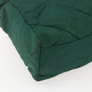 PRADA Chain Shoulder Bag Nylon Green Gold Auth bs31867-14