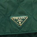 PRADA Chain Shoulder Bag Nylon Green Gold Auth bs31867-17
