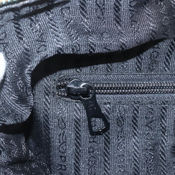 PRADA Chain Shoulder Bag Nylon Green Gold Auth bs31867