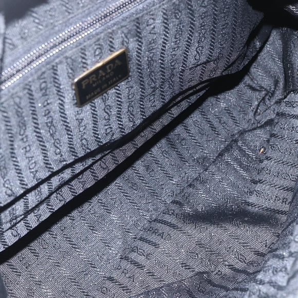 PRADA Chain Shoulder Bag Nylon Green Gold Auth bs31867