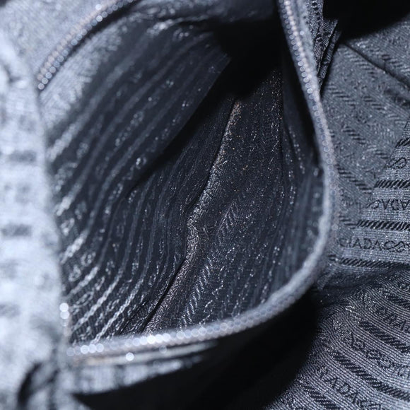 PRADA Chain Shoulder Bag Nylon Green Gold Auth bs31867