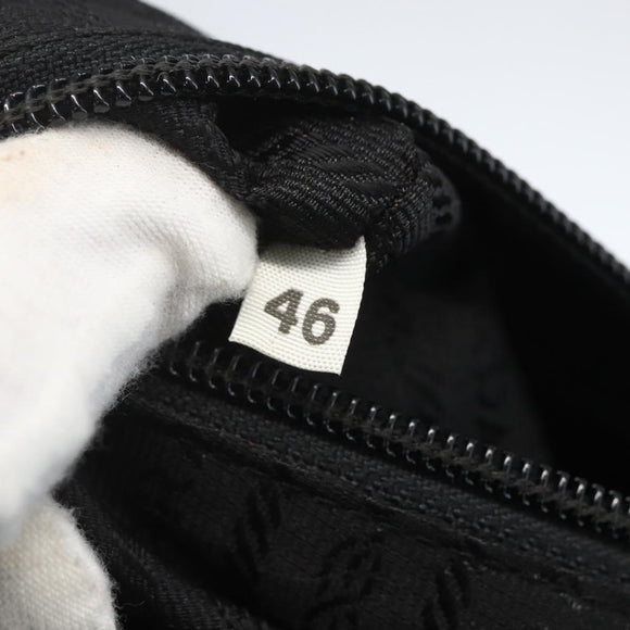 PRADA Chain Shoulder Bag Nylon Green Gold Auth bs31867