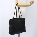 PRADA Tote Bag Nylon Black Silver Auth bs31869-24