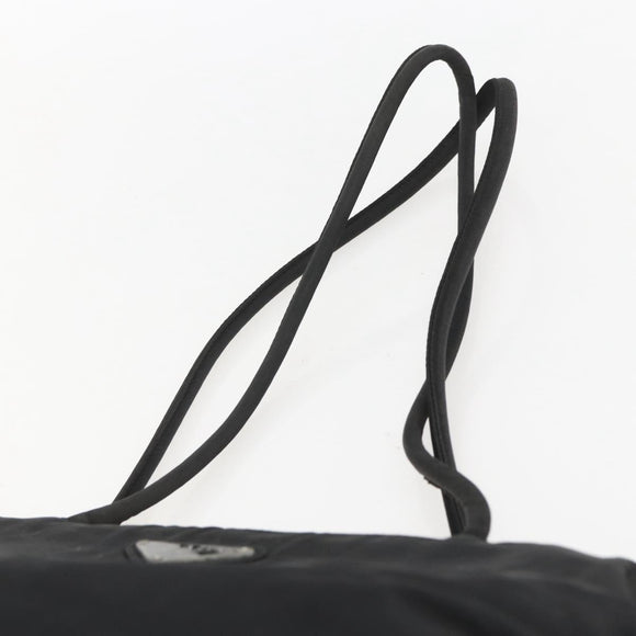 PRADA Tote Bag Nylon Black Silver Auth bs31869